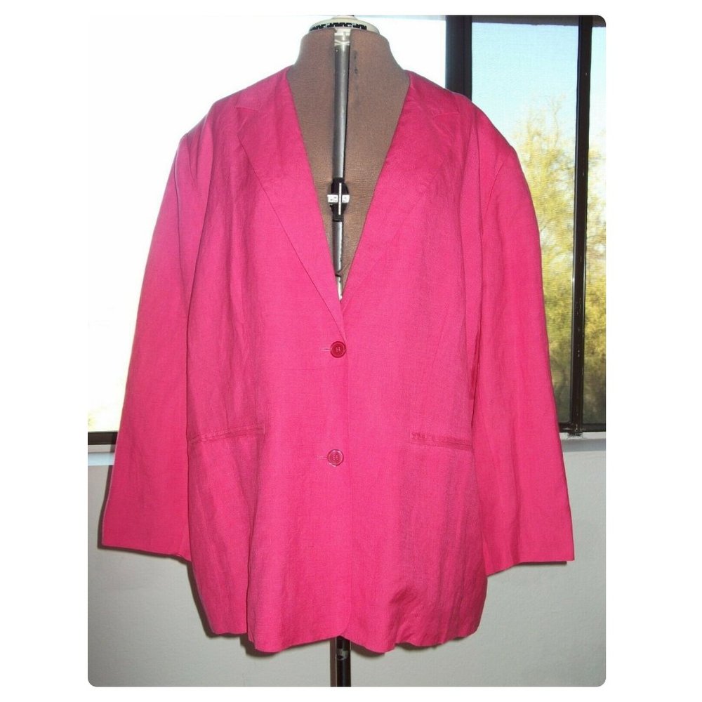Jessica London Plus Size 22 2X Blazer Pink Coat - Picture 1 of 9
